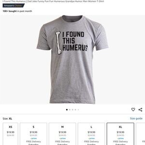 New Graphic Tee I Found This Humerus Novelty XL